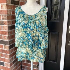 Ana Sleeveless Watercolor Top‎